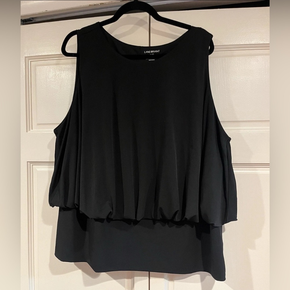 Lane Bryant Black Sleeveless Tank Bubble Hem Plus Size 18/20